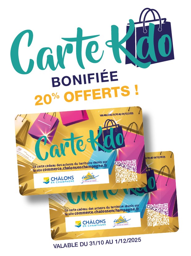 Carte cadeau bonifiée Chalons-en-Champagne