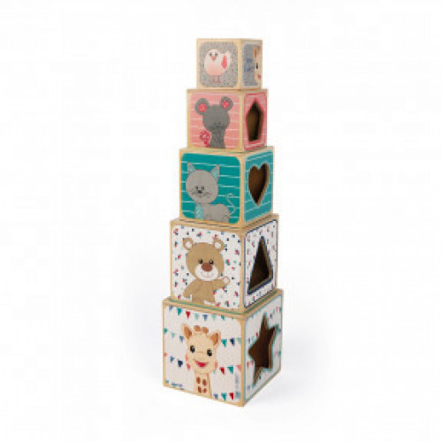 PYRAMIDE 5 CUBES SOPHIE EN BOIS