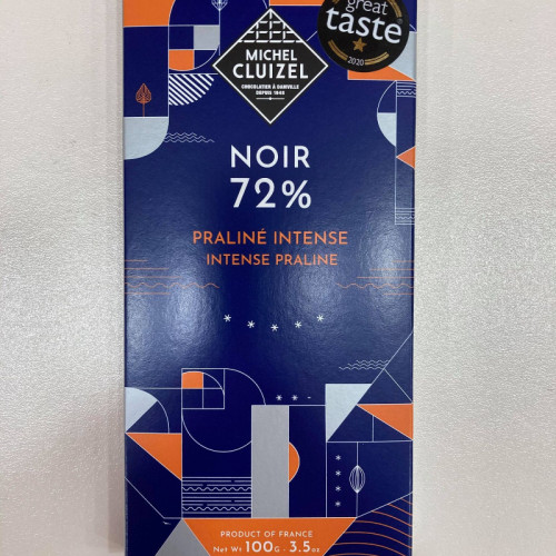 Chocolat noir 72% Praliné Michel Cluizel