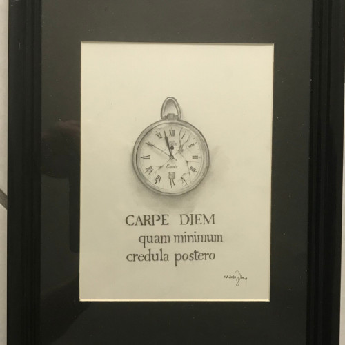 Composition calligraphique "carpe diem"