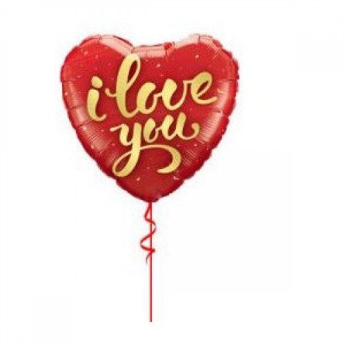 Ballon hélium cœur rouge LOVE