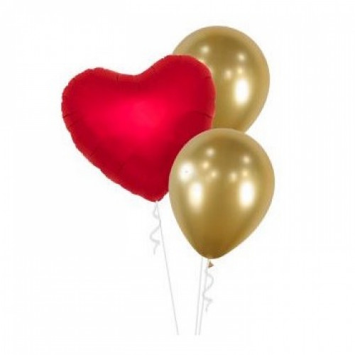 Ballon hélium cœur rouge LOVE